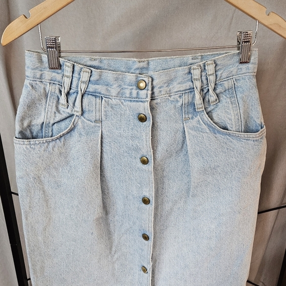 Vintage Denim Buttondown SkirtSize 14 - Picture 10 of 16
